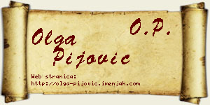 Olga Pijović vizit kartica